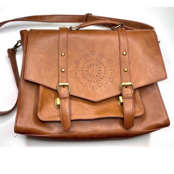 SoSatchel Handbags - SoSatchel Brown Briefcase Messenger Crossbody Computer Bag